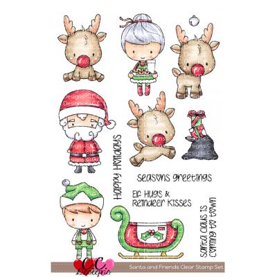 C.C.Designs Clear Stamps - Santa and Friends